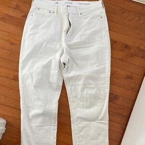 J. Crew White Classic Straight Jeans